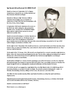 A preview of a PDF biography for Beckett, Gerald Alfred